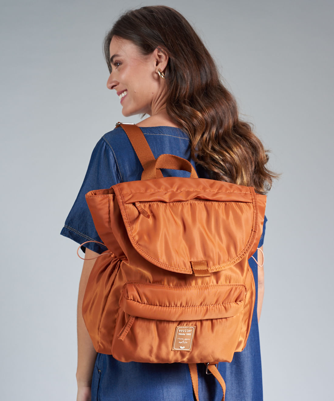 Mochila Nylon Compartimentos - Mousse - Imagem 4