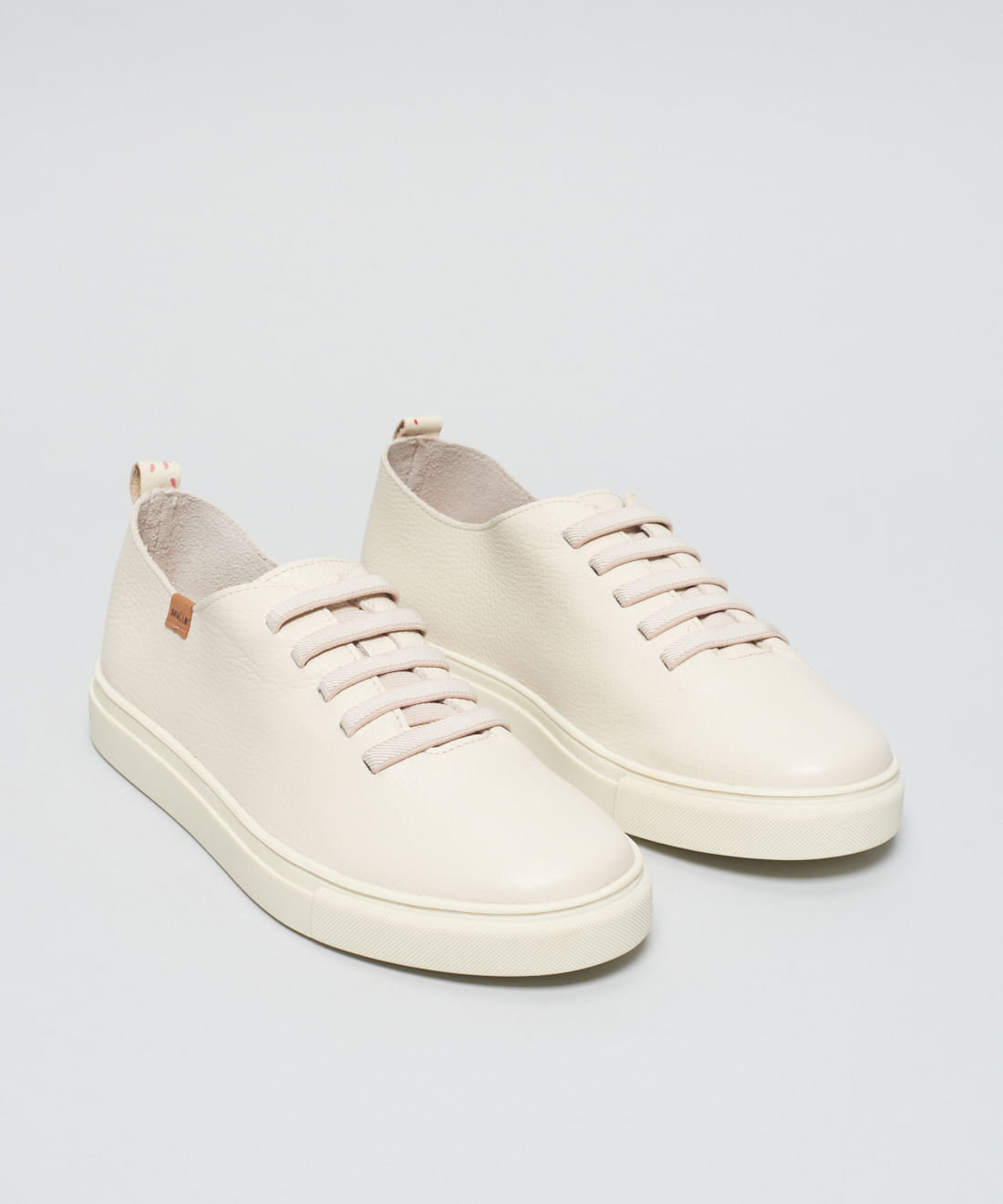 Tenis Couro Elastico Poazinho - Offwhite - Imagem 2