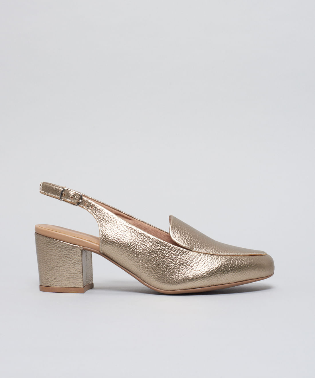 Scarpin Couro Antonia - Prata Velho