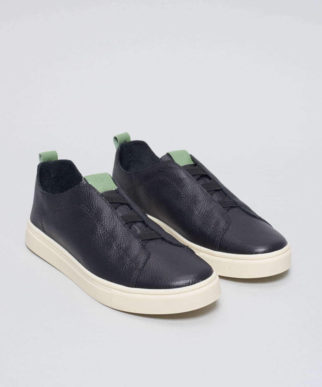 Tenis Couro Elastico Duo - Preto - Imagem 32