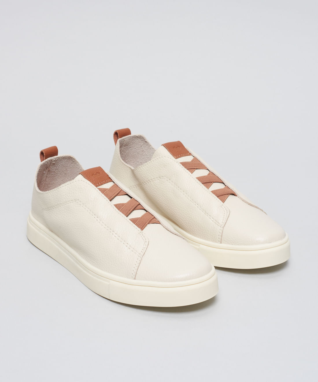 Tenis Couro Elastico Duo - Offwhite - Imagem 27