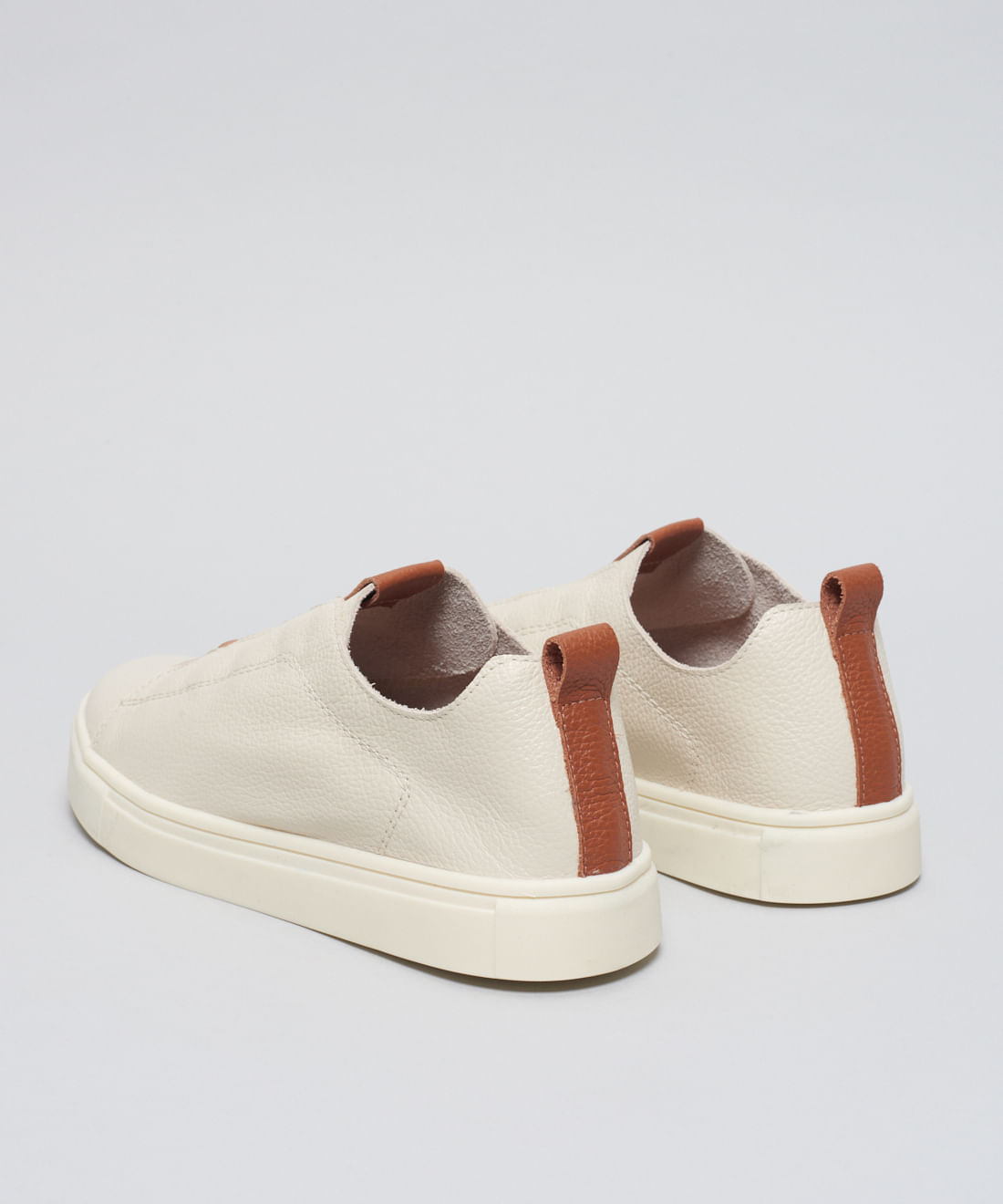 Tenis Couro Elastico Duo - Offwhite - Imagem 8