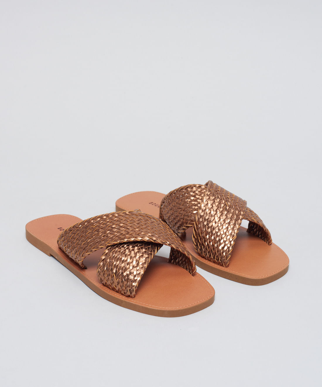 Rasteira Basica Tresse Cruzado - Bronze - Imagem 7