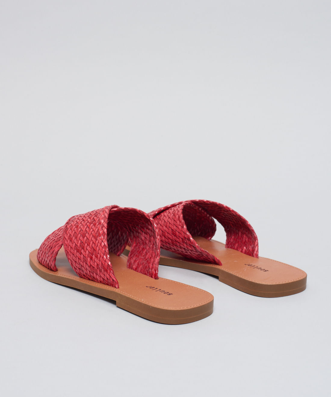 Rasteira Basica Tresse Cruzado - Vermelho - Imagem 23