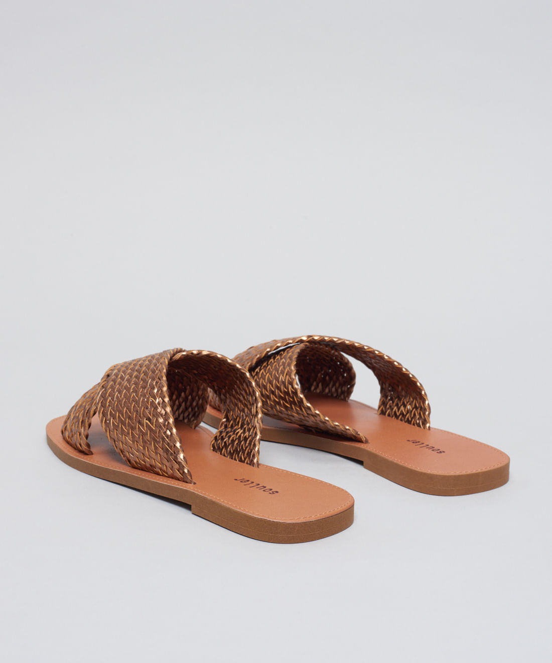 Rasteira Basica Tresse Cruzado - Bronze - Imagem 28