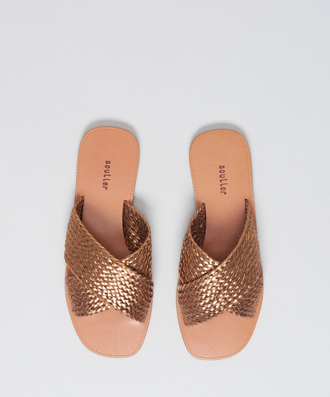 Rasteira Basica Tresse Cruzado - Bronze - Imagem 9