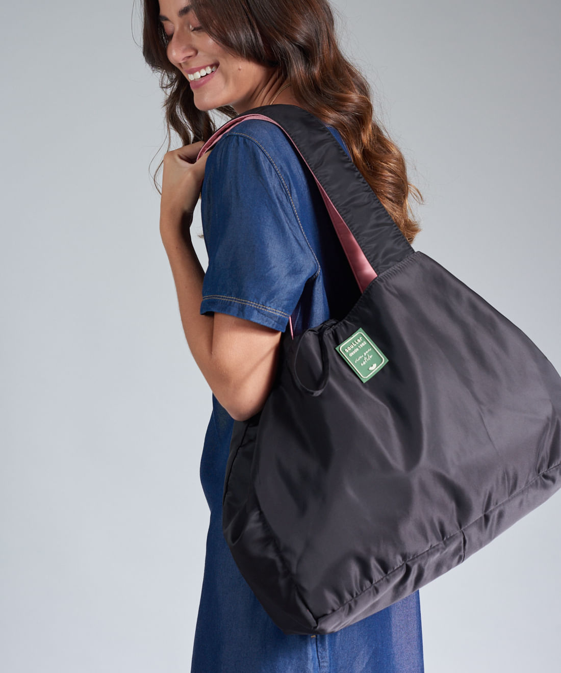 Bolsa Dupla Face Nylon Neo - Preto - Imagem 6