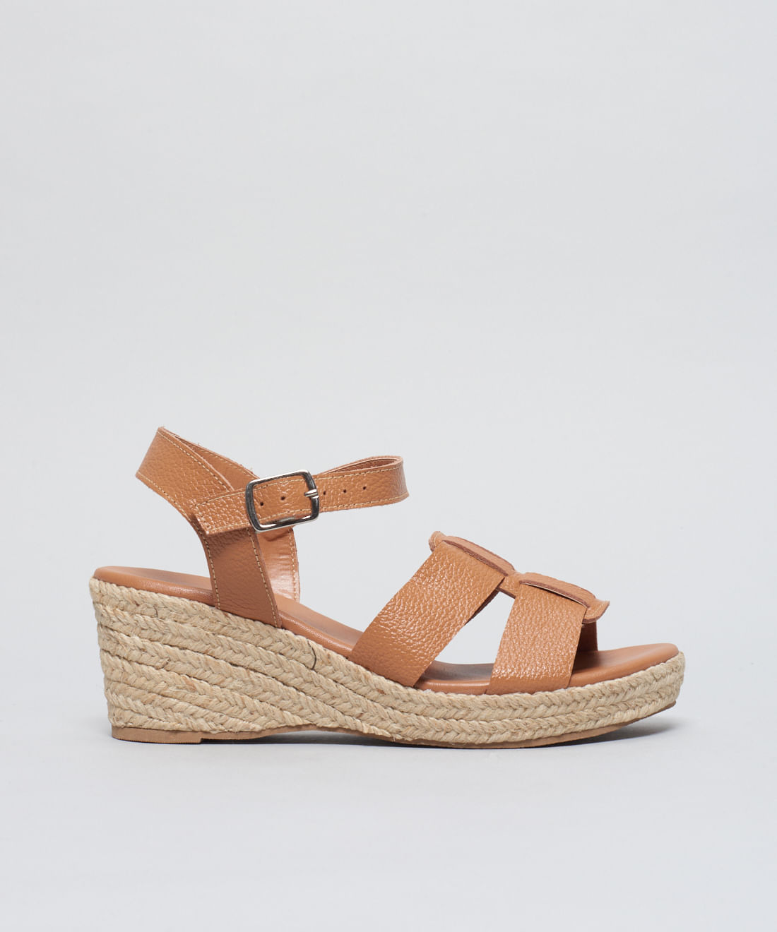 Anabela Couro Pescador Duo - Caramelo - Imagem 6