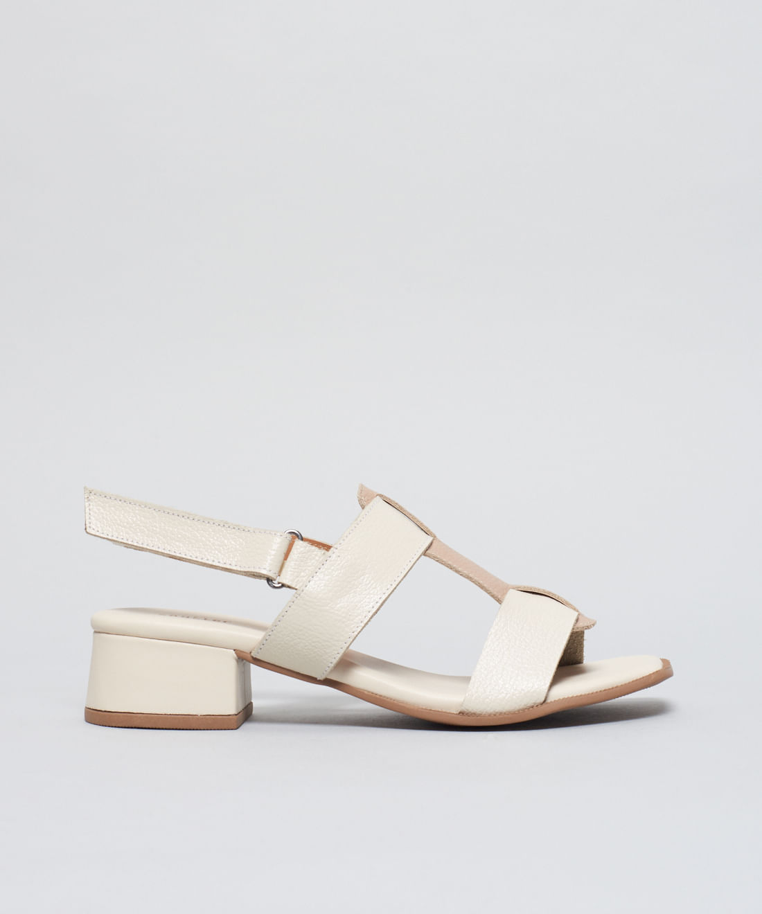 Sandalia Media Couro Liz - Offwhite - Imagem 6