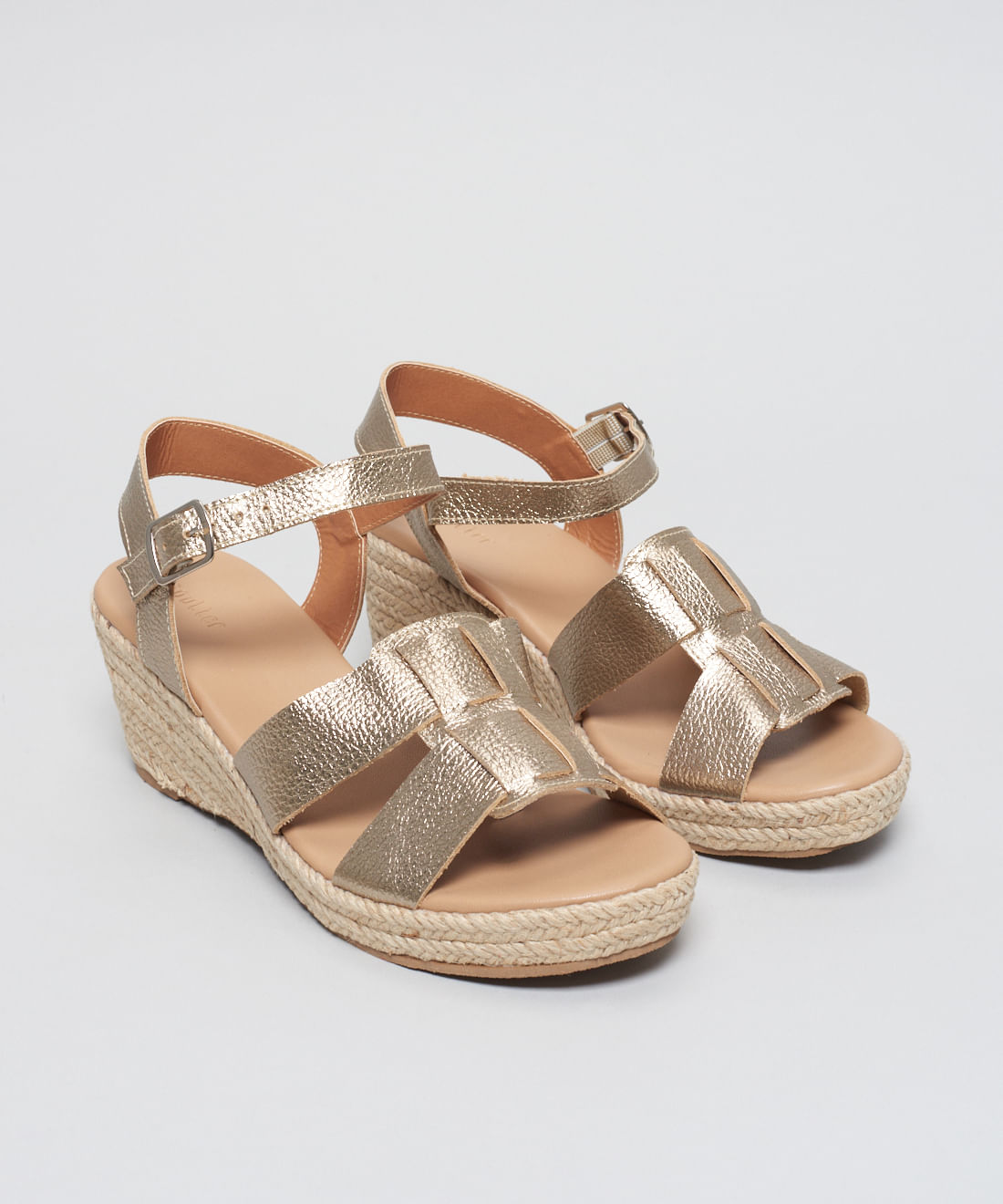 Anabela Couro Pescador Duo - Prata Velho - Imagem 27