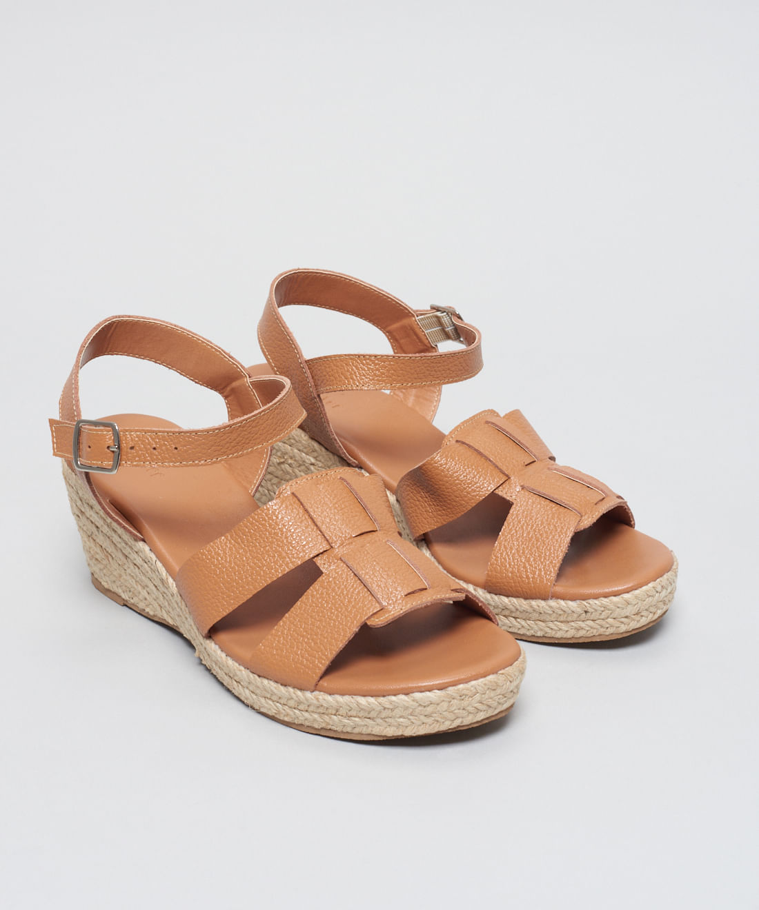 Anabela Couro Pescador Duo - Caramelo - Imagem 22