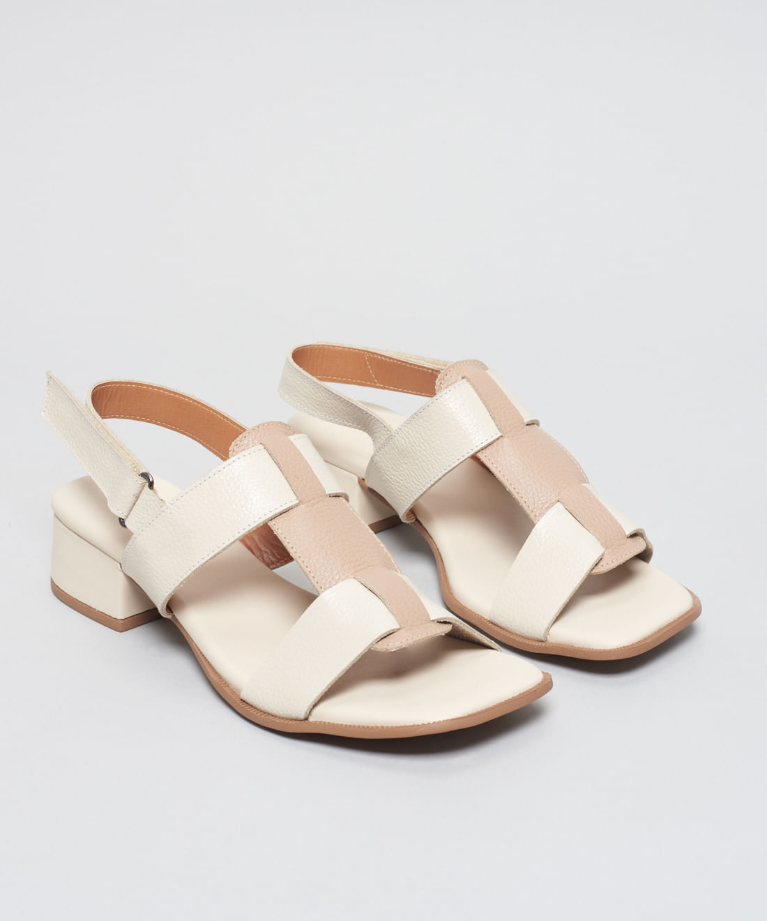 Sandalia Media Couro Liz - Offwhite - Imagem 12