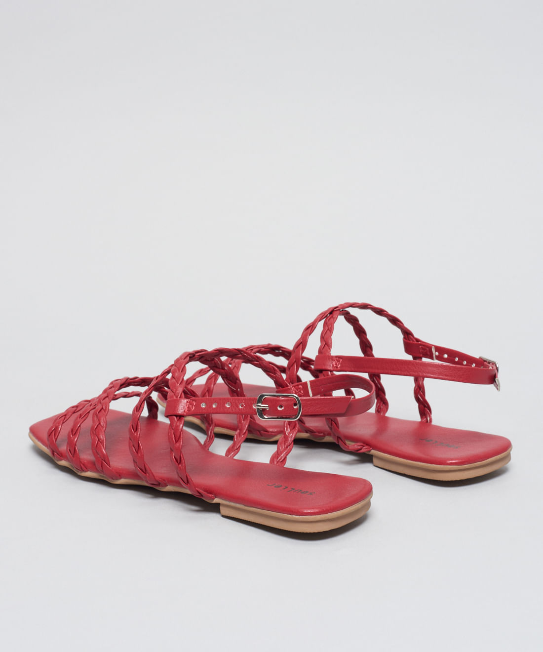 Rasteira Basica Trancinha Soft - Vermelho - Imagem 18