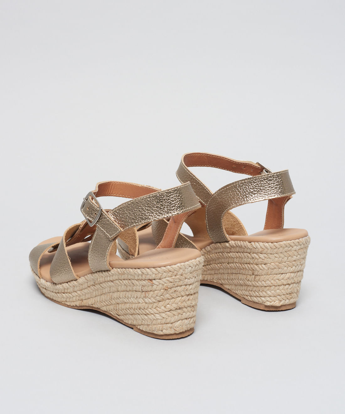 Anabela Couro Pescador Duo - Prata Velho - Imagem 13