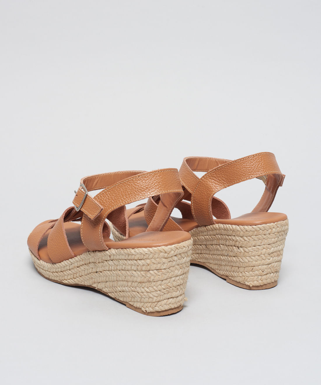 Anabela Couro Pescador Duo - Caramelo - Imagem 38