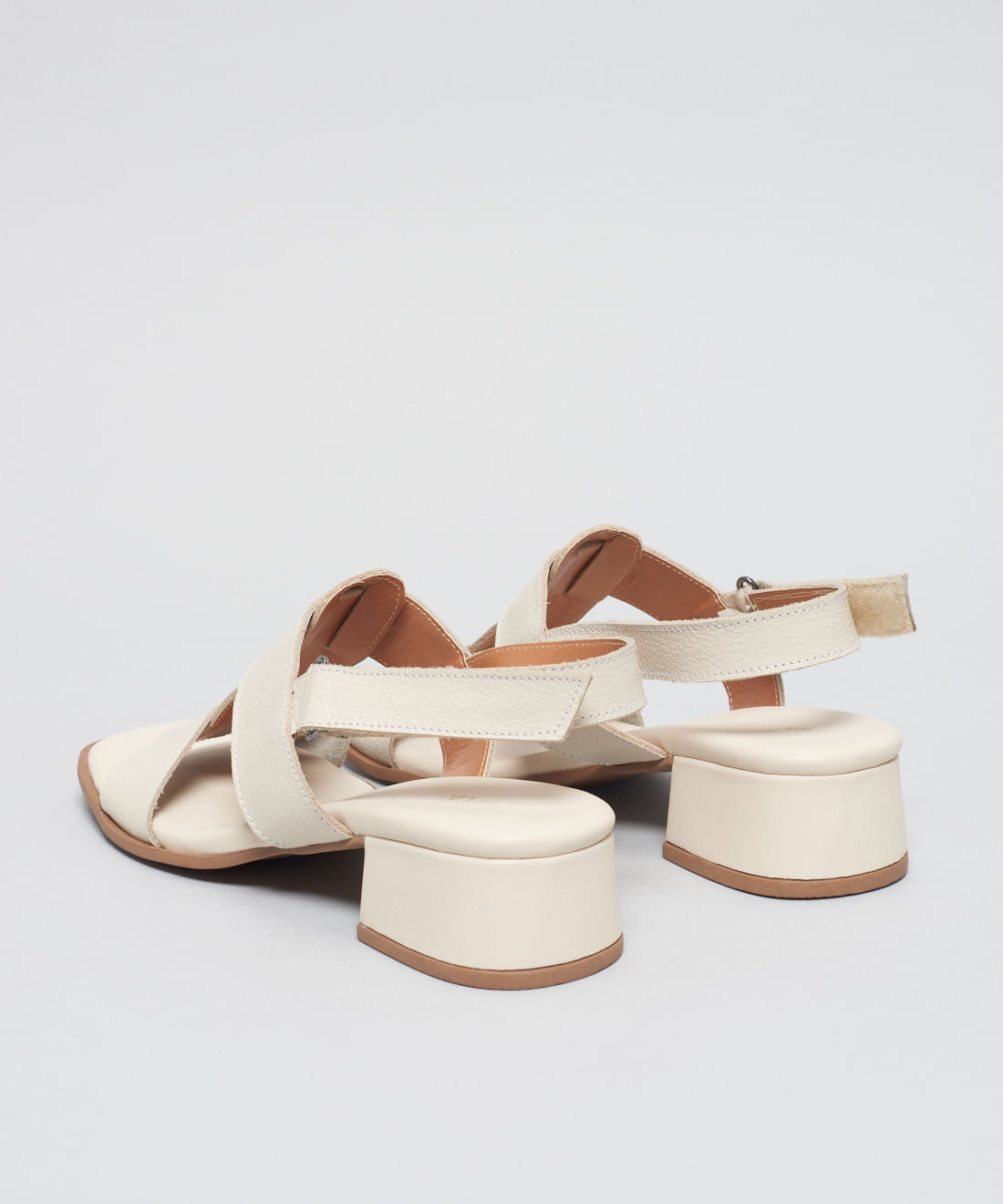 Sandalia Media Couro Liz - Offwhite - Imagem 8