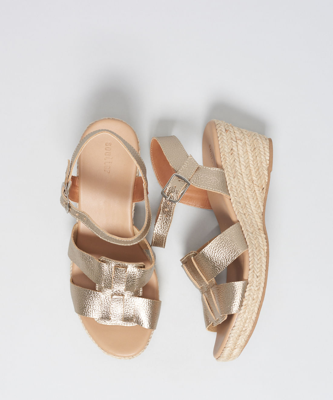 Anabela Couro Pescador Duo - Prata Velho - Imagem 39