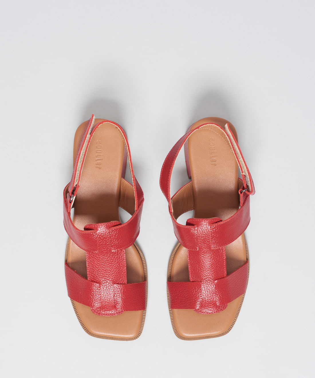 Sandalia Media Couro Liz - Vermelho - Imagem 19