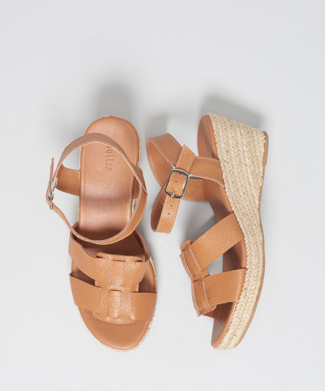 Anabela Couro Pescador Duo - Caramelo - Imagem 34