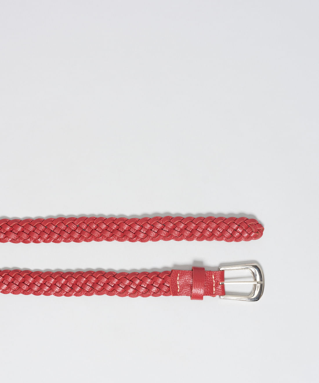 Cinto Couro Tresse Isa - Vermelho