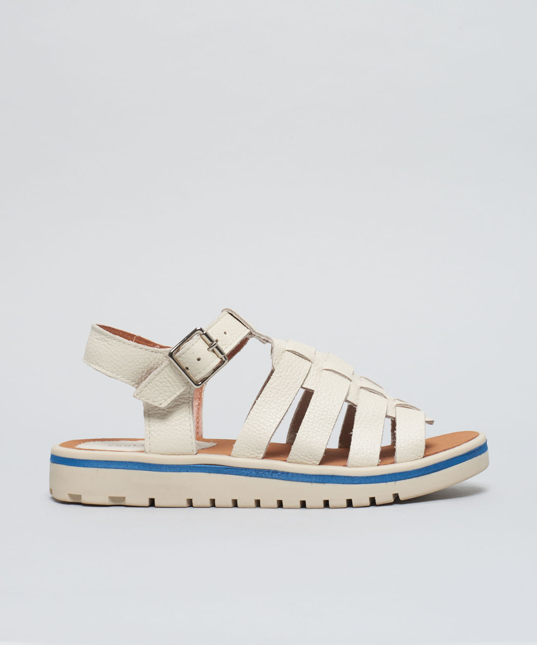Rasteira Tratorada Joana - Offwhite
