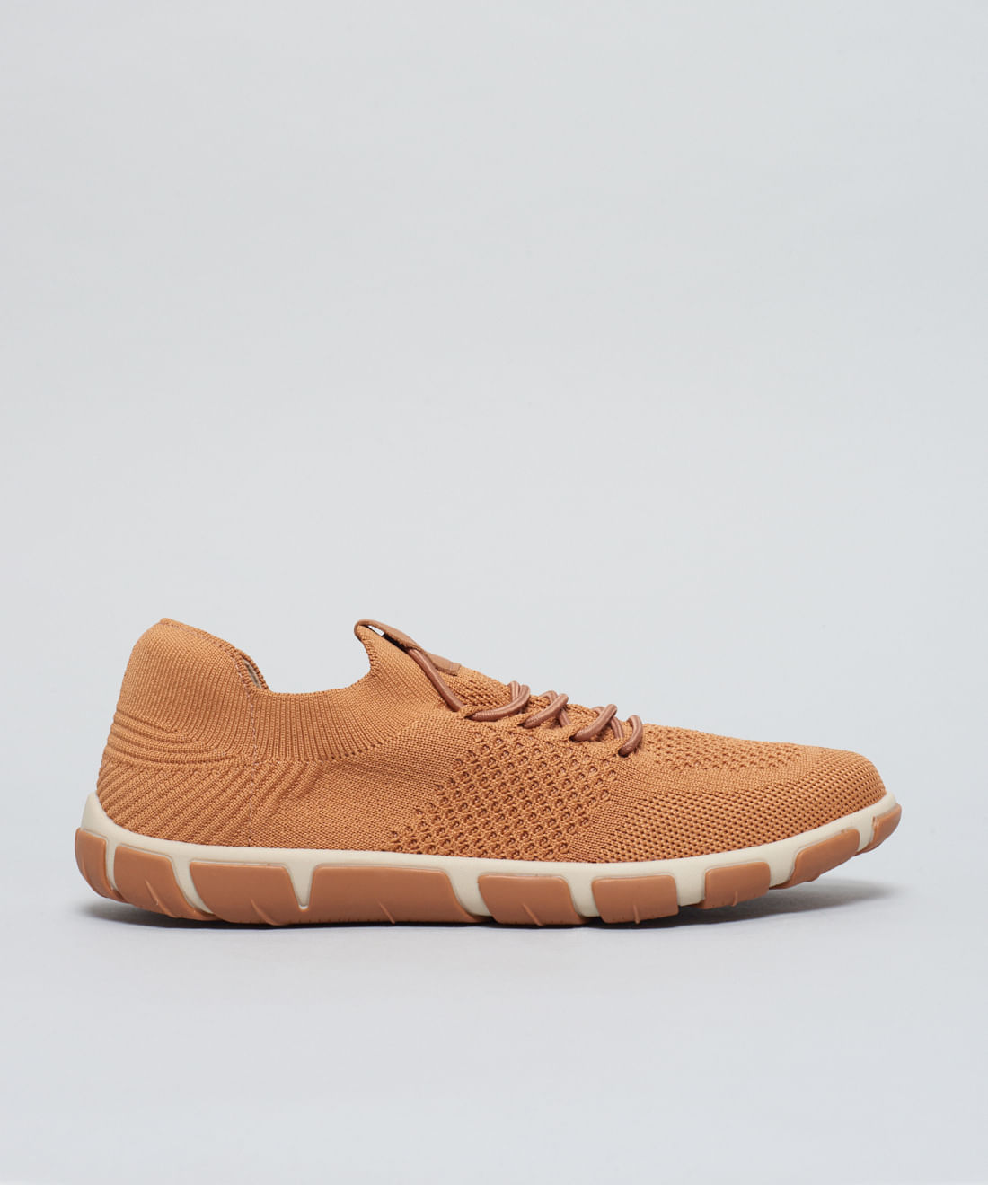 Tenis Knit Frances - Caramelo