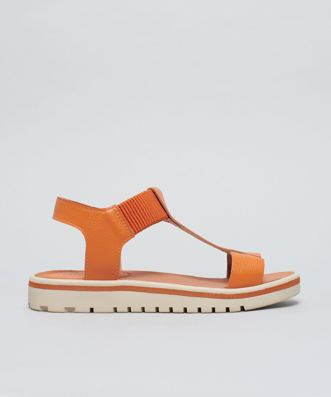 Rasteira Tratorada Elastico Couro - Tangerina - Imagem 26