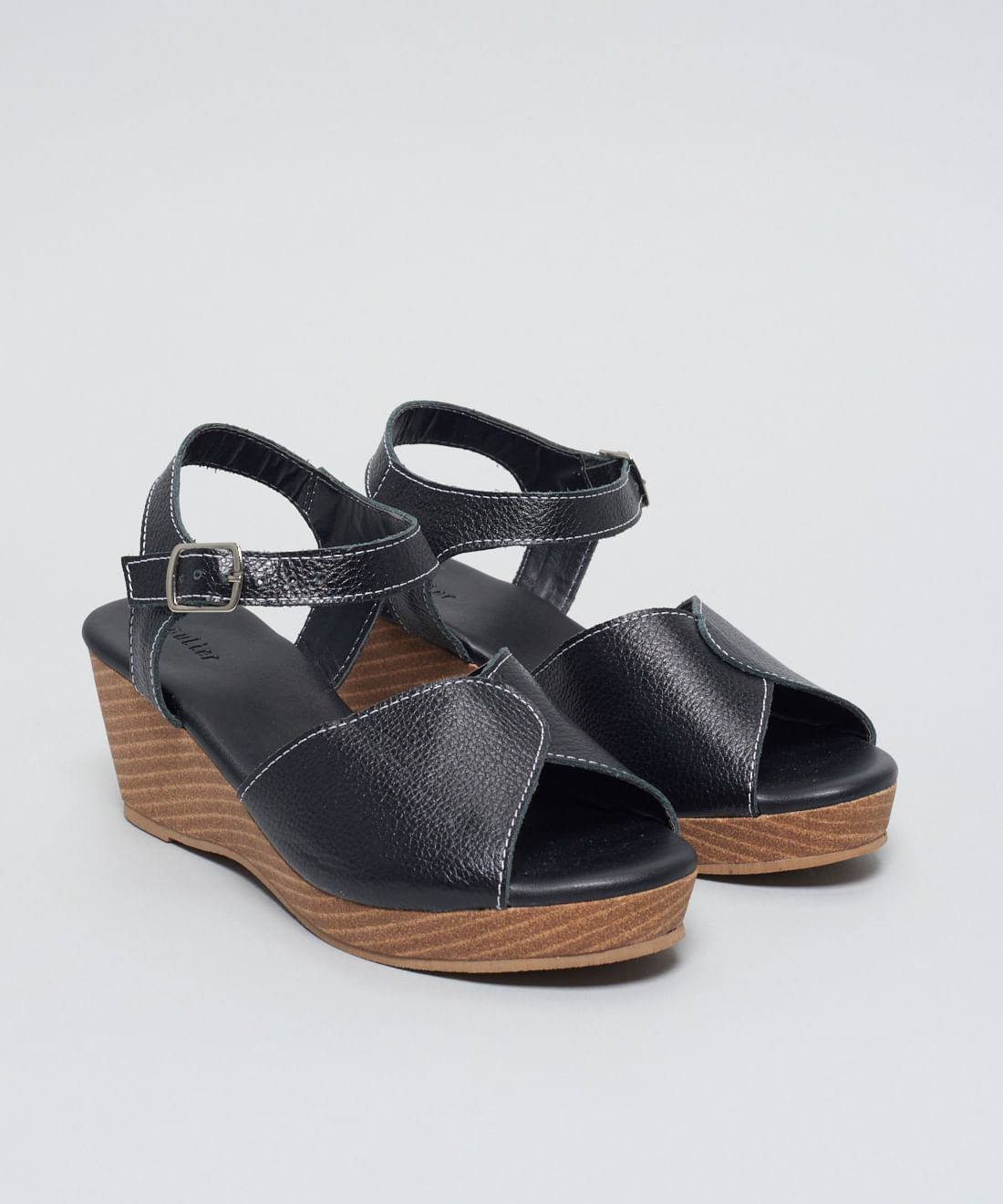 Anabela Couro Julia - Preto - Imagem 37