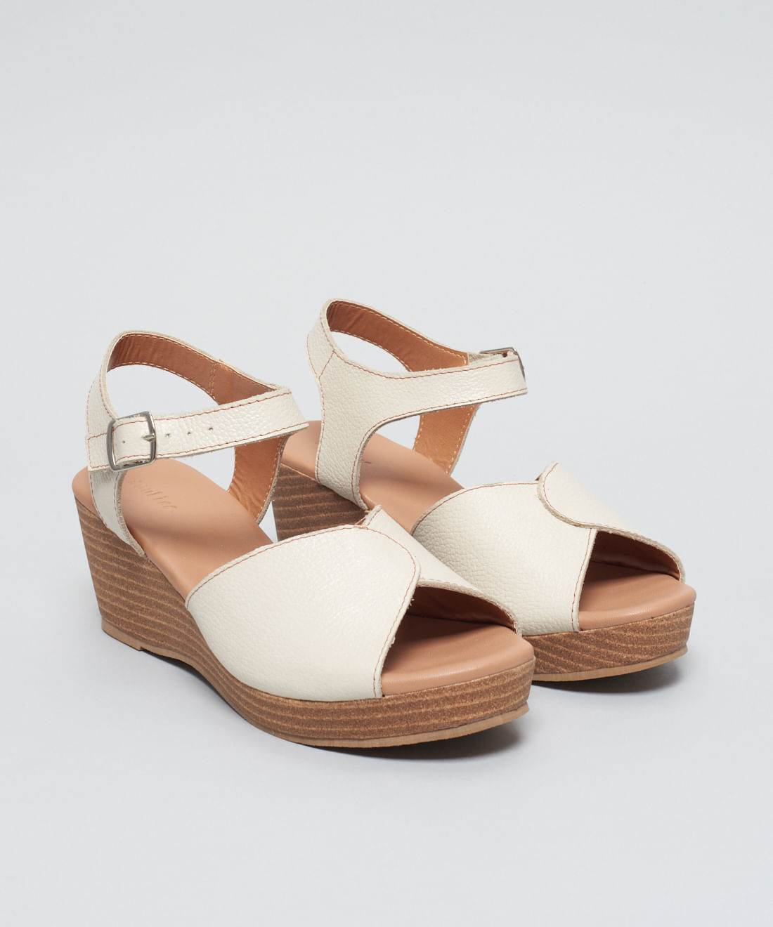 Anabela Couro Julia - Offwhite - Imagem 17