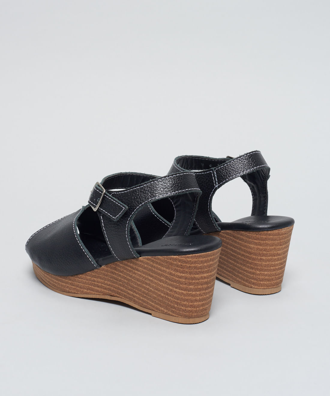 Anabela Couro Julia - Preto - Imagem 13