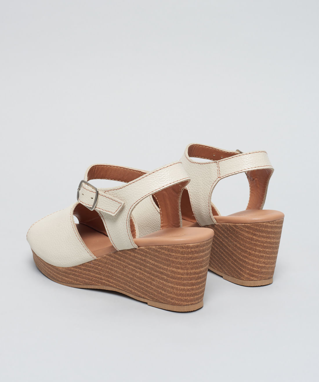 Anabela Couro Julia - Offwhite - Imagem 23