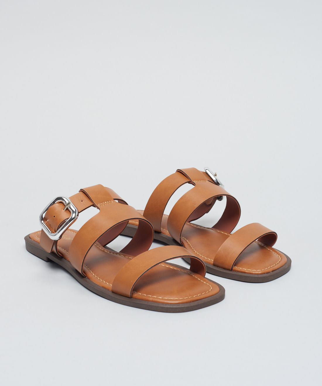 Rasteira Basica Soft Fivela - Caramelo - Imagem 6