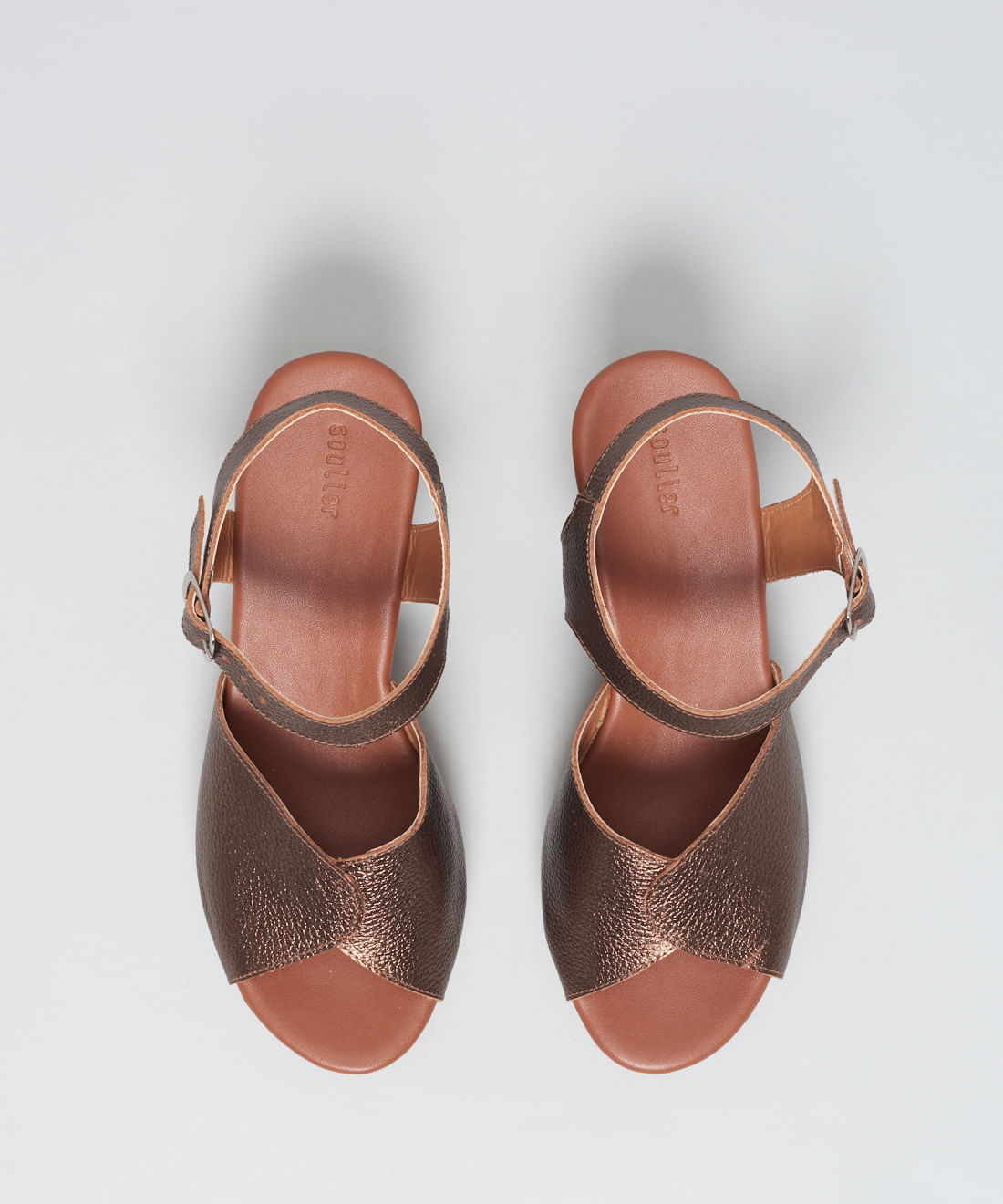 Anabela Couro Julia - Bronze - Imagem 24