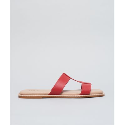 Rasteira Basica Soft Mari - Vermelho