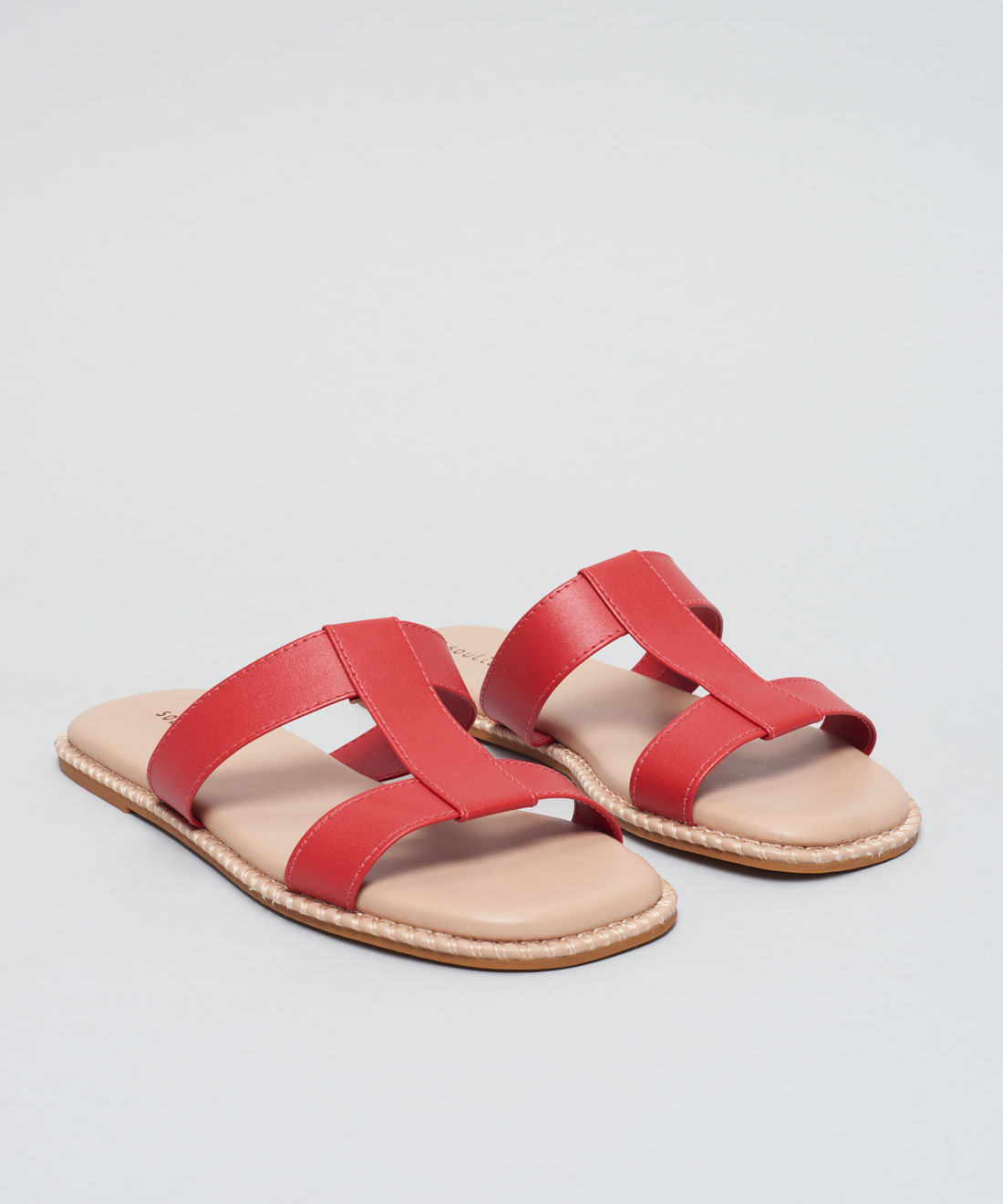 Rasteira Basica Soft Mari - Vermelho - Imagem 17