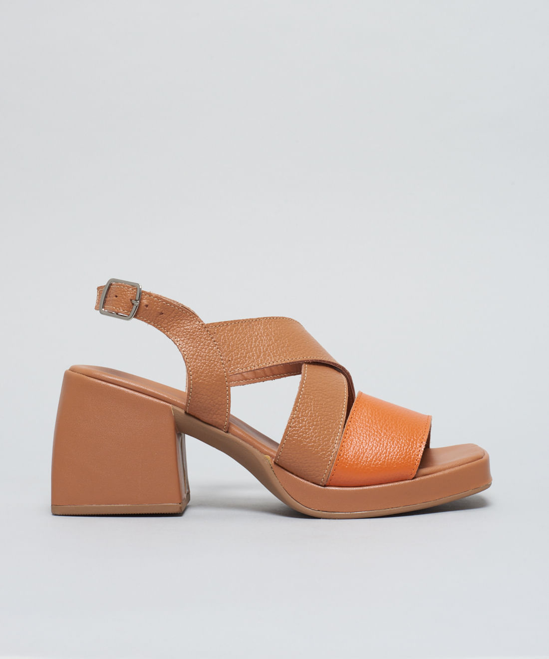 Meia Pata Couro Elisa - Caramelo