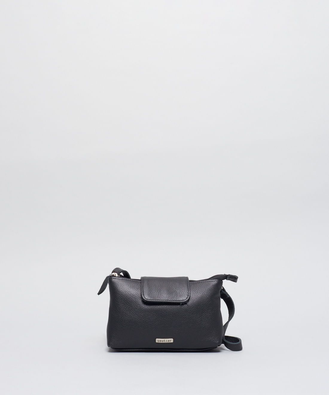 Bolsa p Couro Fernanda - Preto