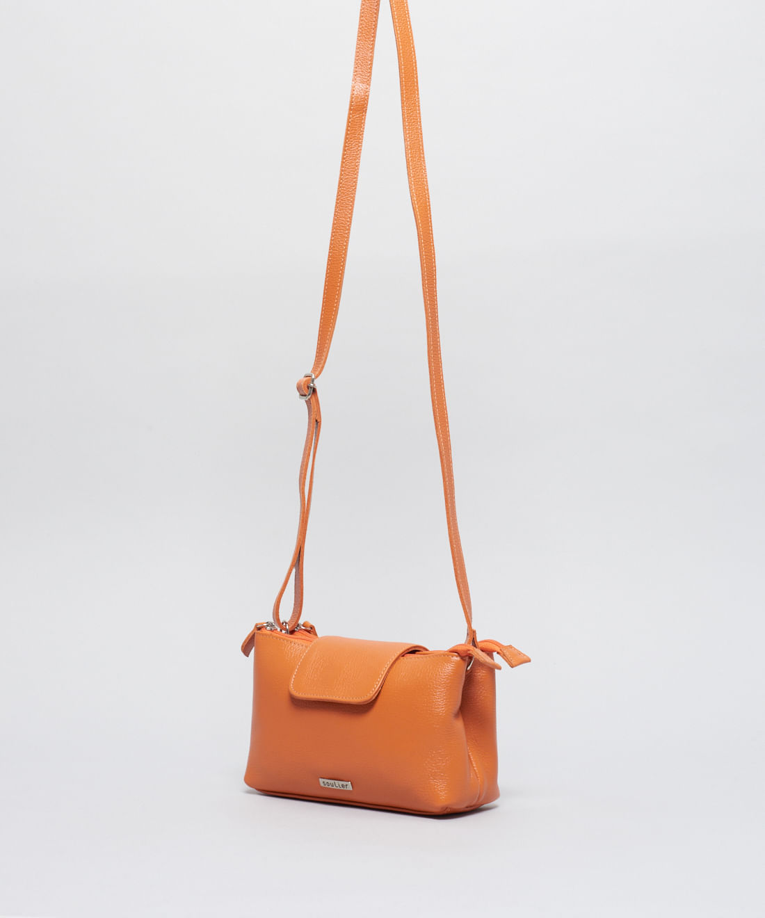 Bolsa p Couro Fernanda - Tangerina - Imagem 2