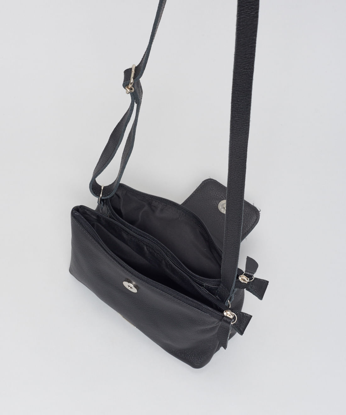 Bolsa p Couro Fernanda - Preto - Imagem 3