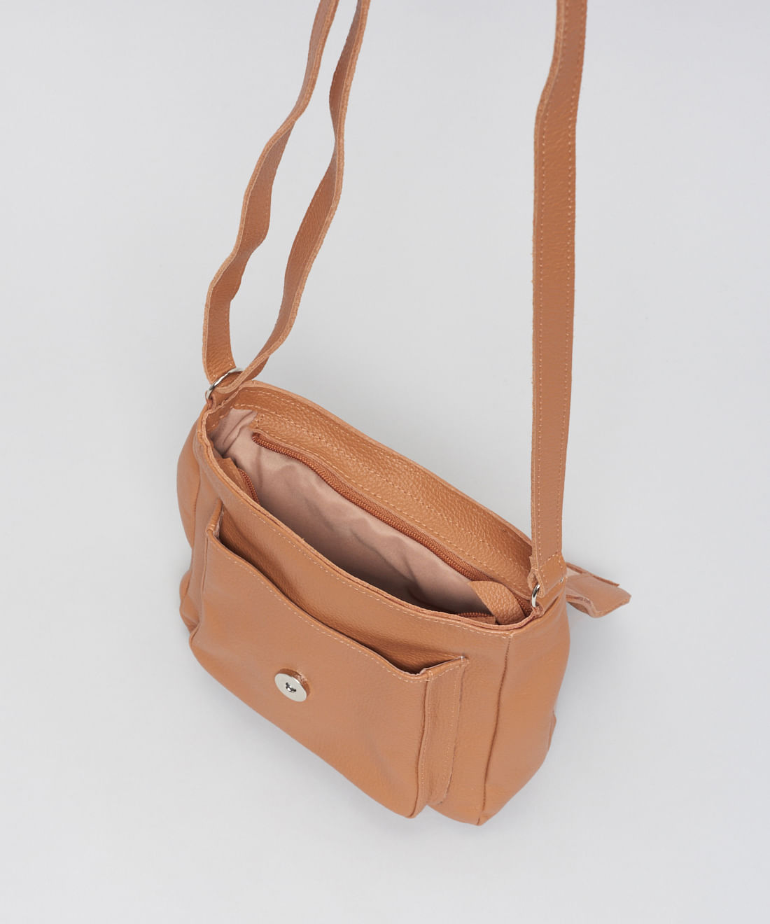 Bolsa p Couro Bia - Caramelo - Imagem 3