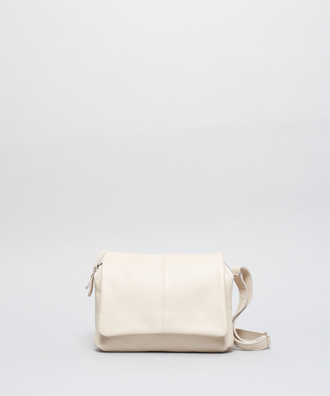Bolsa m Couro Tampa Heloisa - Offwhite