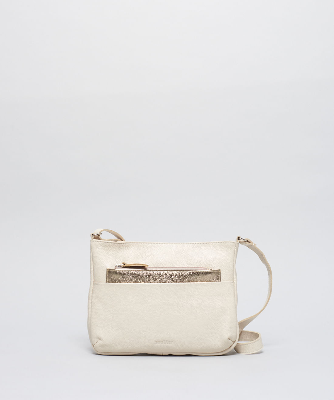 Bolsa m Couro Clara - Offwhite