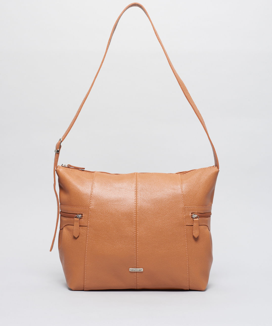 Bolsa g Couro Samantha - Caramelo