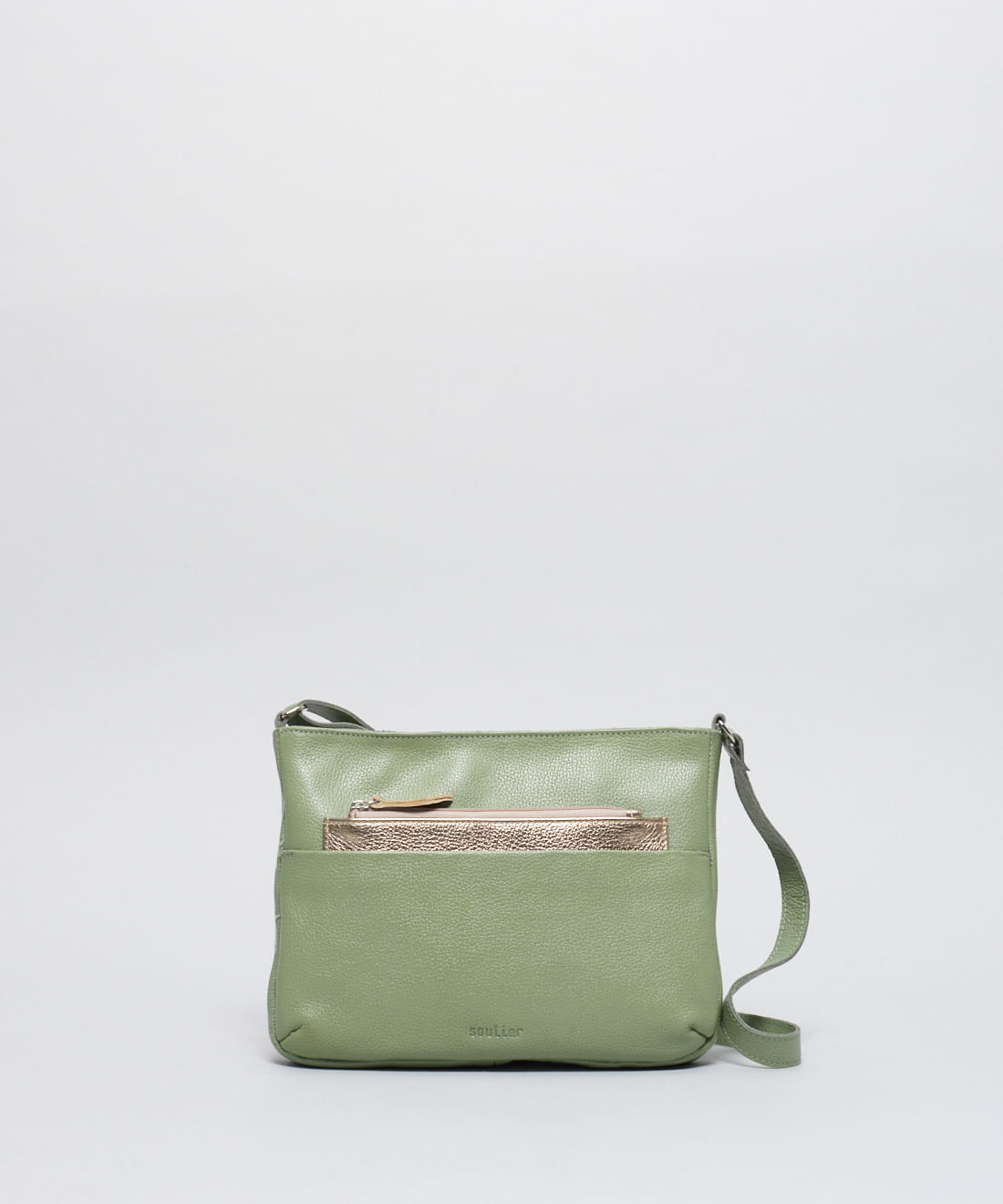 Bolsa m Couro Clara - Pistache