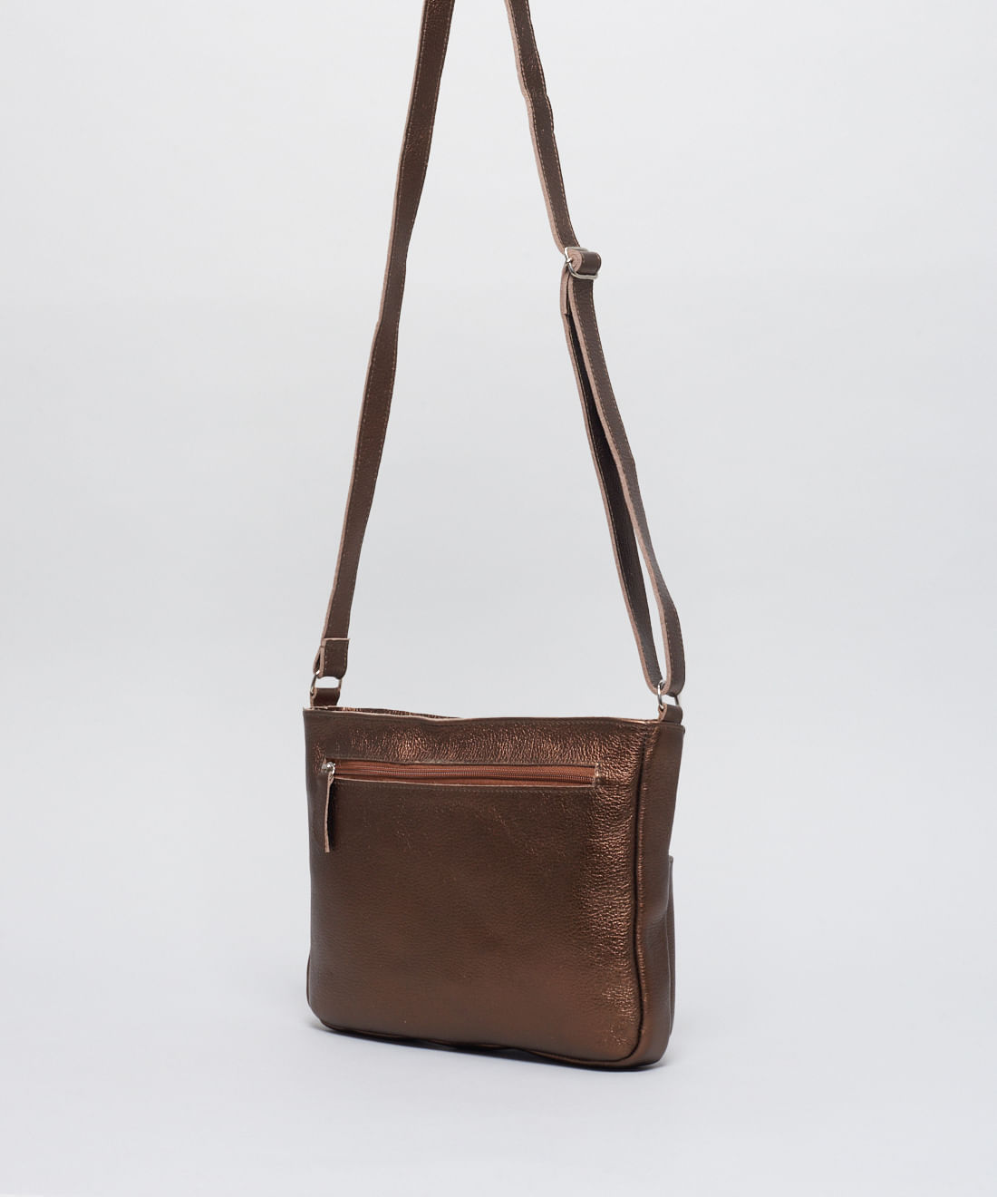 Bolsa m Couro Clara - Bronze - Imagem 2