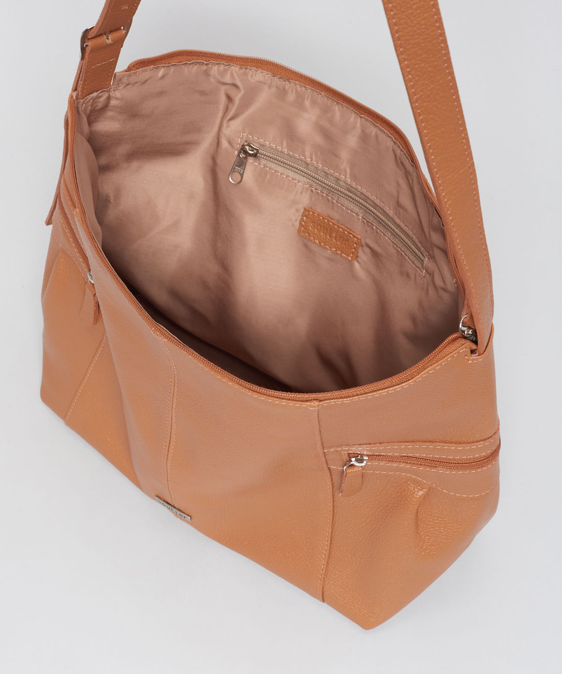 Bolsa g Couro Samantha - Caramelo - Imagem 3