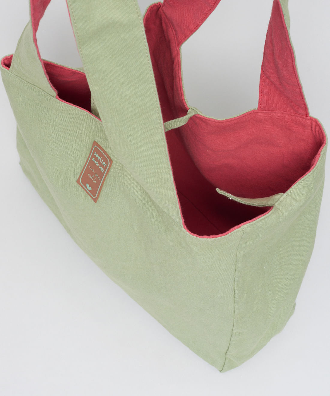Bolsa Dupla Face Soul - Pistache/Flor De Lotus - Imagem 5