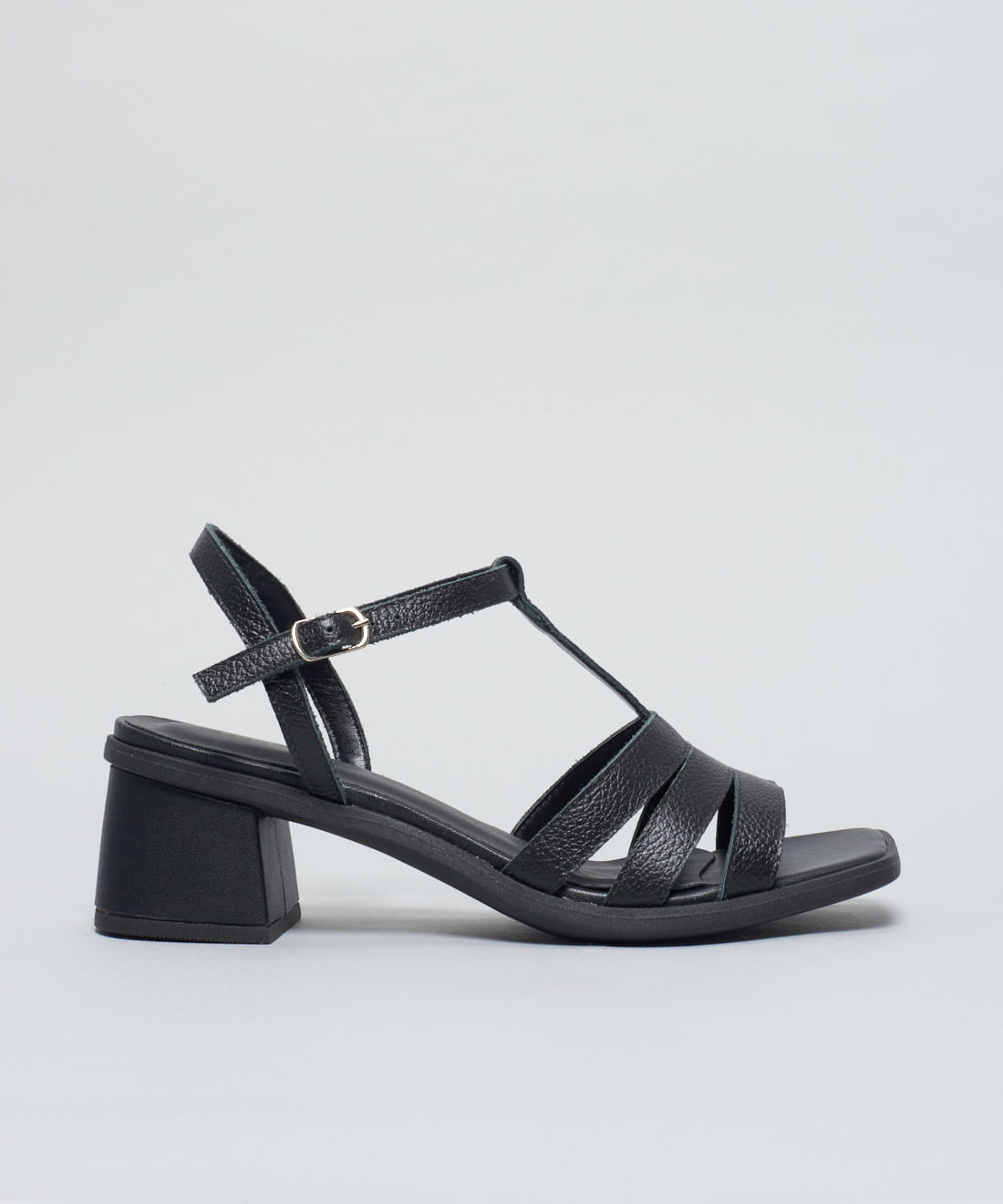 Sandalia Media Tricouro - Preto