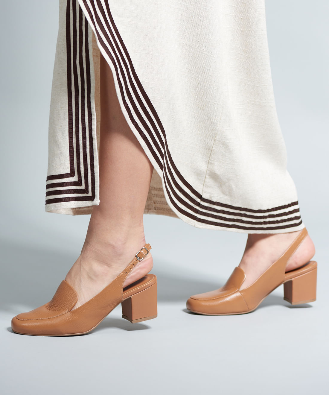 Scarpin Couro Antonia - Caramelo - Imagem 5