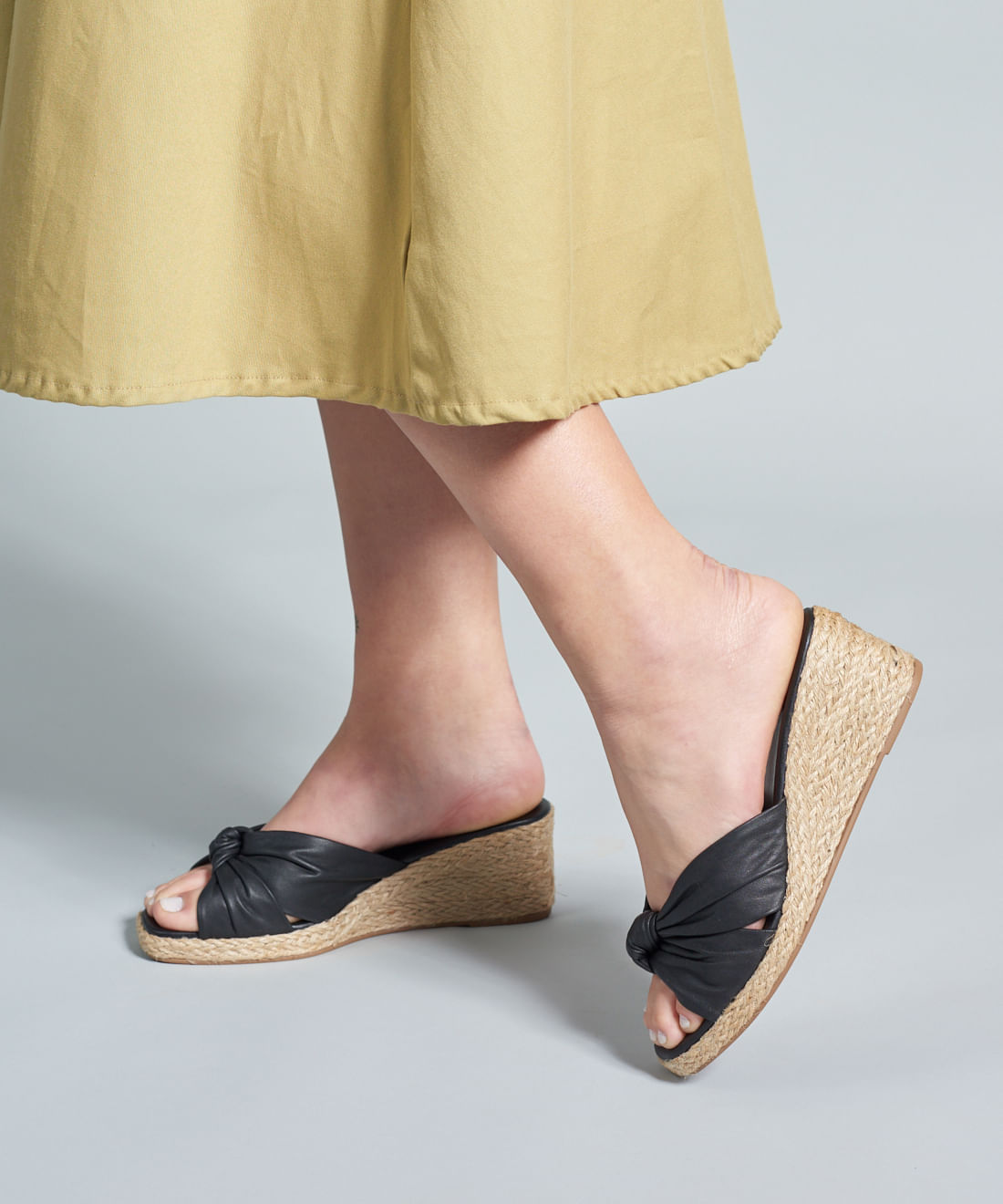 Anabela Couro No - Preto - Imagem 15